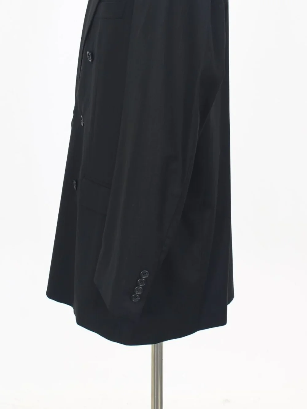 Pronto Uomo 44L 38x30 Black Full Suit Double-Breasted Solid R928